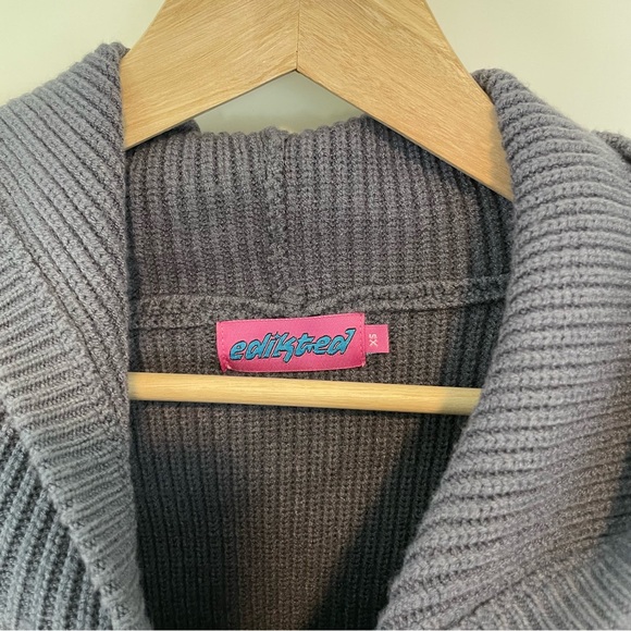 Edikted Wynter Knit Sweater Oversized Hoodie Size XS - Picture 5 of 6